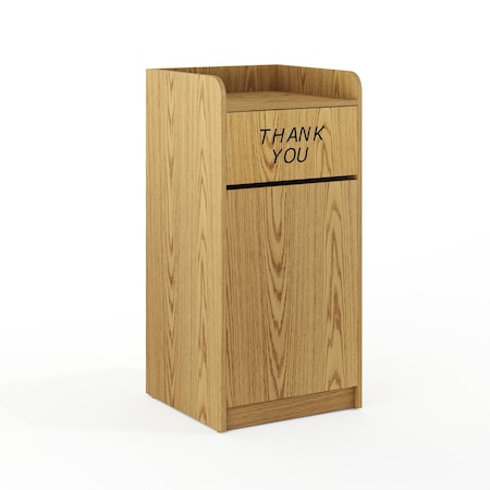 Flash Furniture 36 gal. Laminate Trash Can, Oak MT-M8520-TRA-OAK-GG